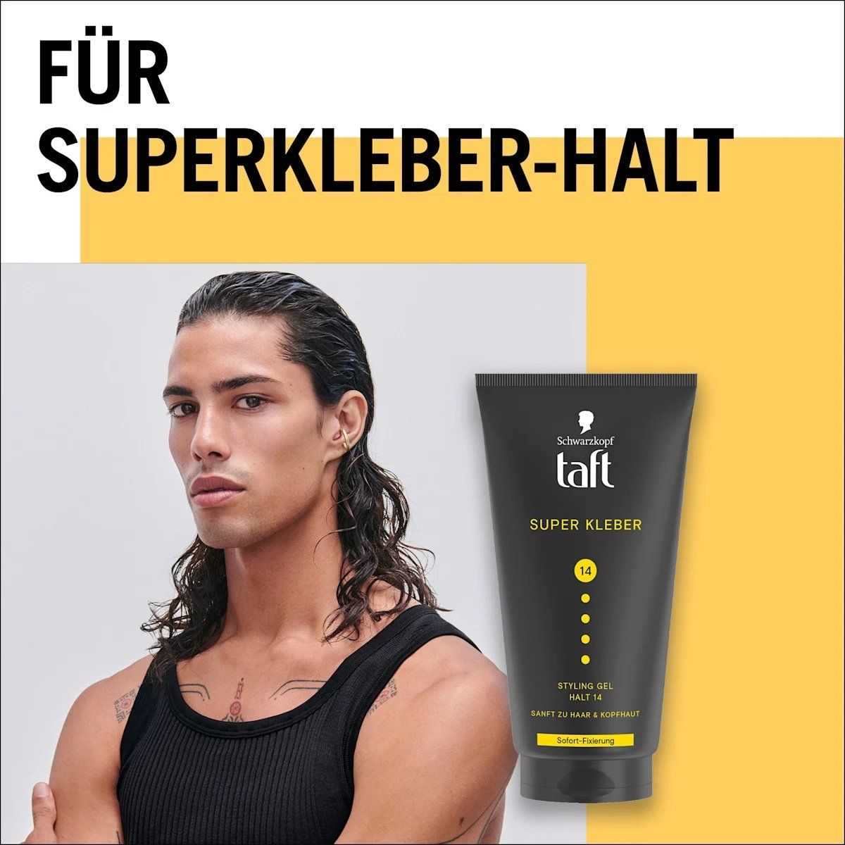 Gel vuốt tóc giữ nếp cực lâu Schwarzkopf Taft Super Glue 150ml – Hàng nội địa Đức