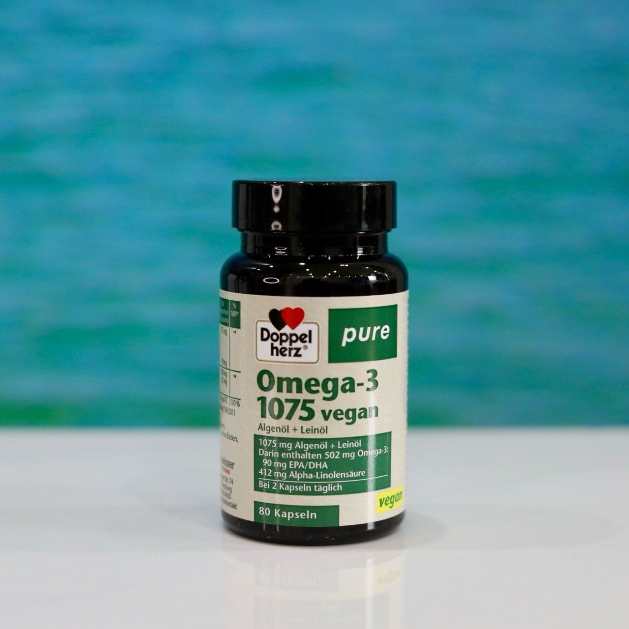 Viên uống bổ sung Omega-3 thuần chay Doppelherz Pure 1075mg – Hộp 80 viên – Chiết xuất từ tảo biển