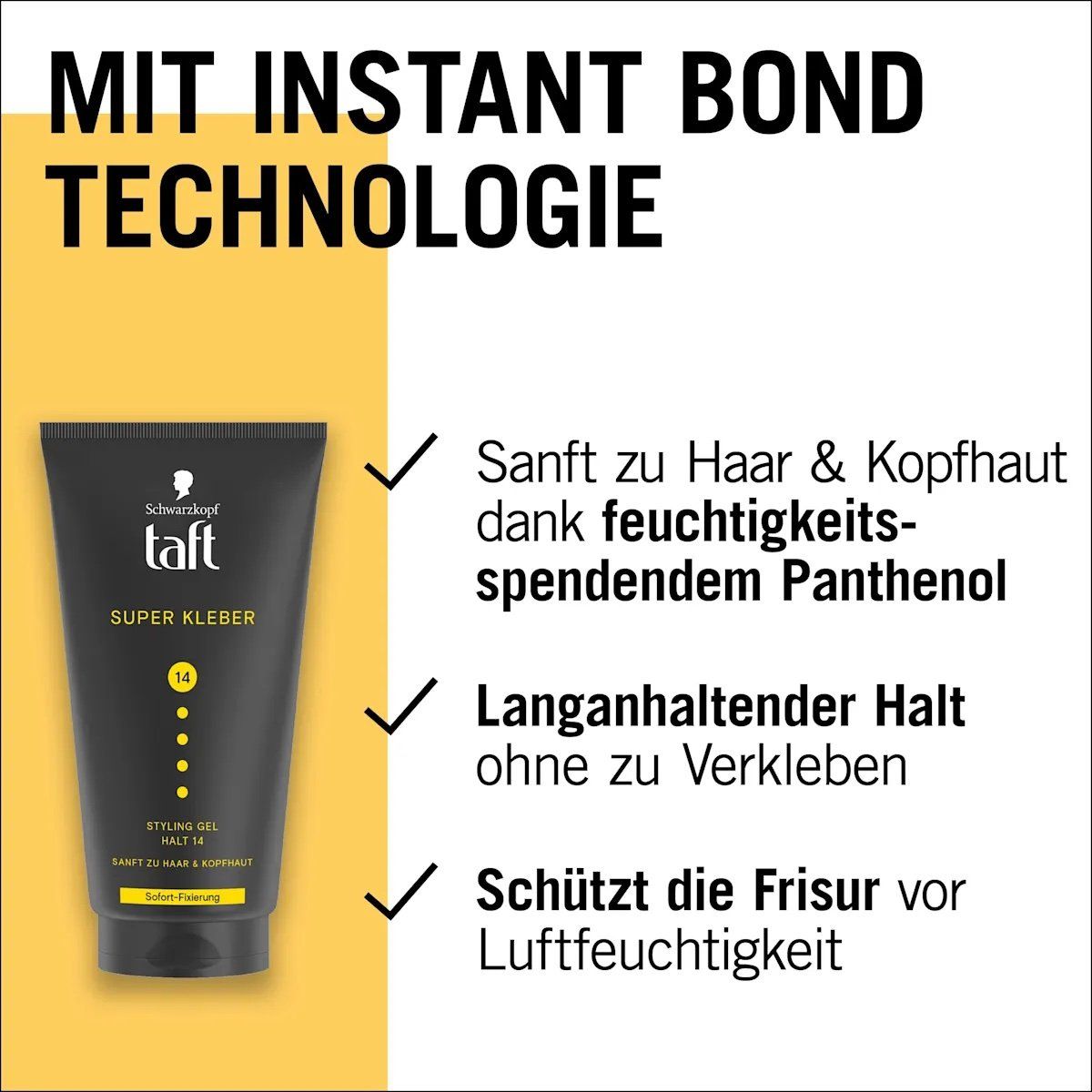 Gel vuốt tóc giữ nếp cực lâu Schwarzkopf Taft Super Glue 150ml – Hàng nội địa Đức