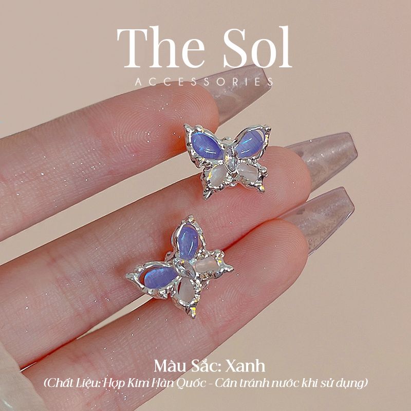 Bông Tai Hàn Quốc Gems Butterfly