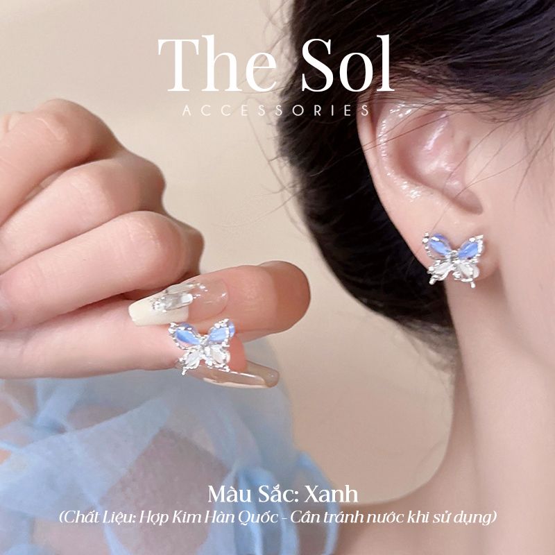 Bông Tai Hàn Quốc Gems Butterfly