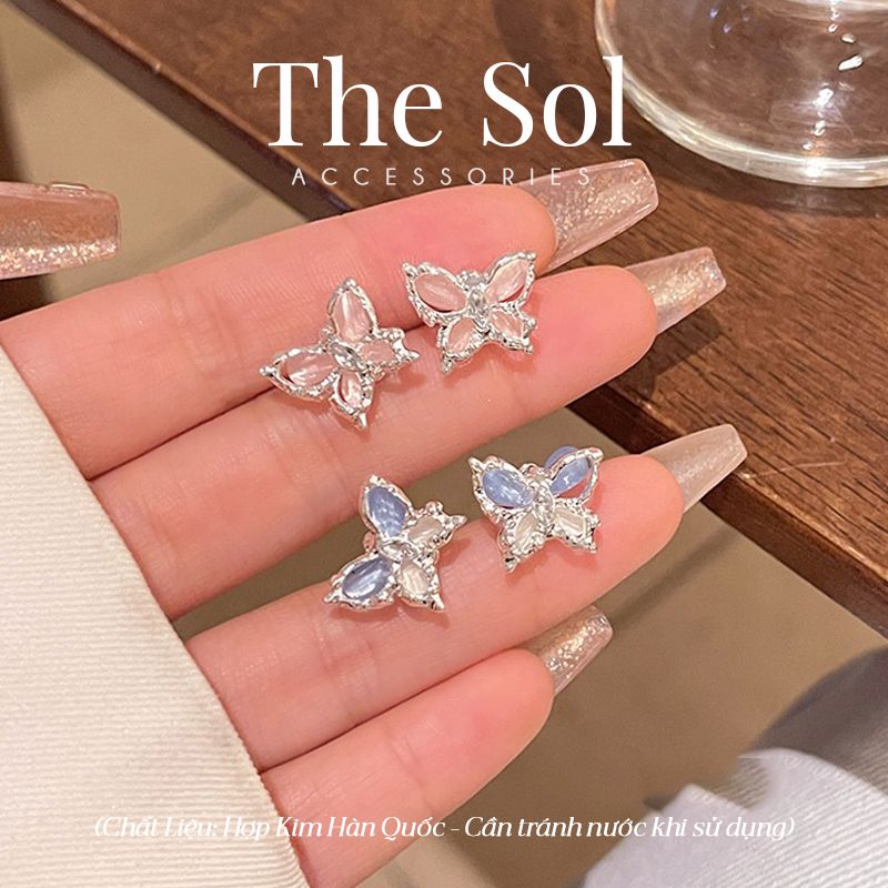 Bông Tai Hàn Quốc Gems Butterfly