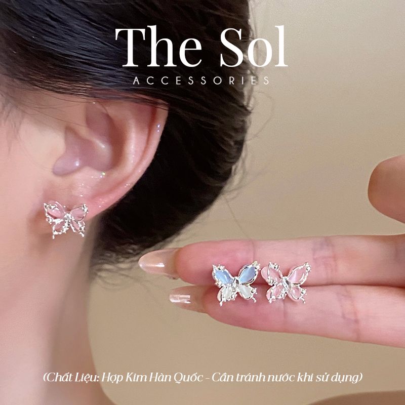 Bông Tai Hàn Quốc Gems Butterfly