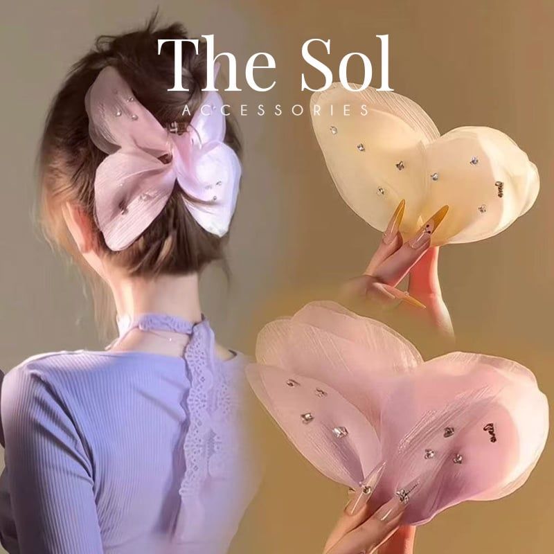 Kẹp Tóc Hàn Quốc Chiffon Butterfly