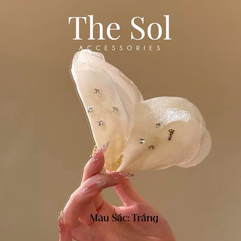 Kẹp Tóc Hàn Quốc Chiffon Butterfly