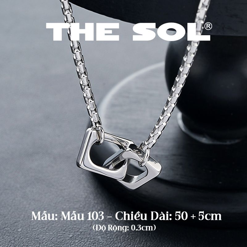 Dây Chuyền Titan Unisex Rectangle Together - Mẫu 103