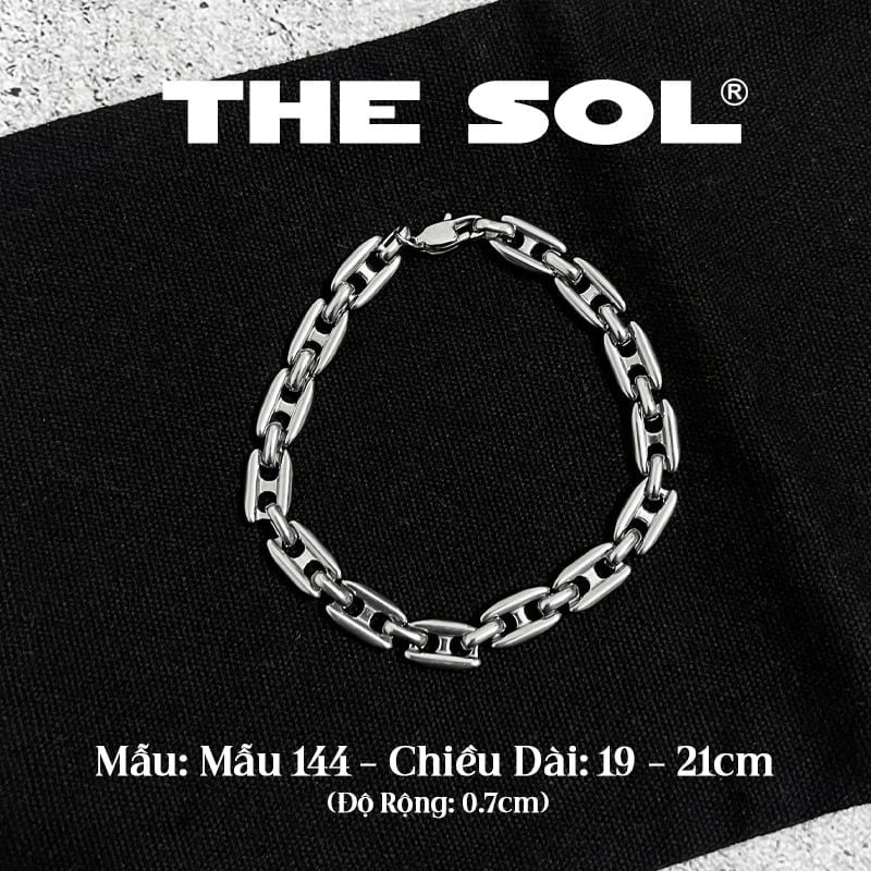 Lắc Tay Titan Unisex Rectangle Chain - Mẫu 144