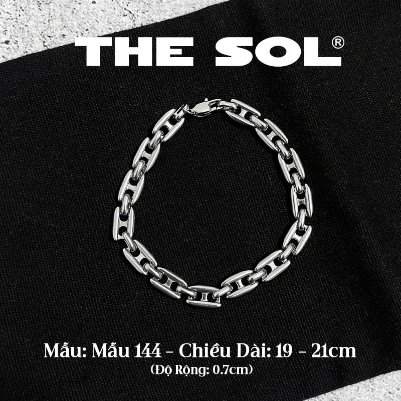 Lắc Tay Titan Unisex Rectangle Chain - Mẫu 144