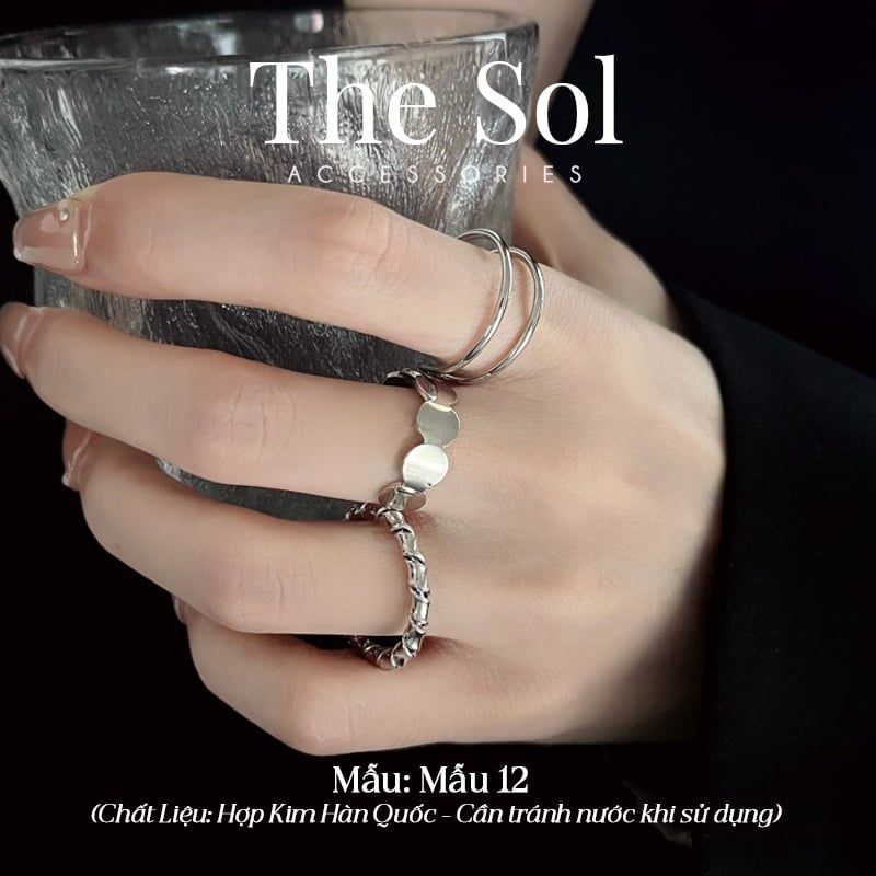 Set Nhẫn Hàn Quốc The Metal - Mẫu 12