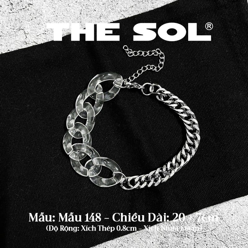 Lắc Tay Titan Unisex Acrylic & Chain - Mẫu 148