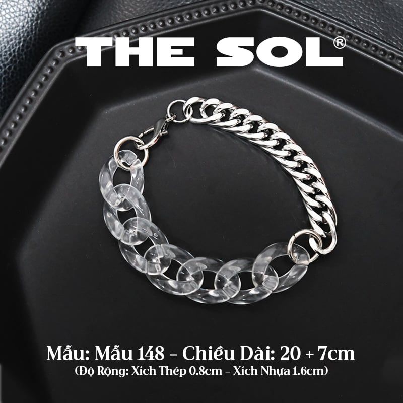 Lắc Tay Titan Unisex Acrylic & Chain - Mẫu 148