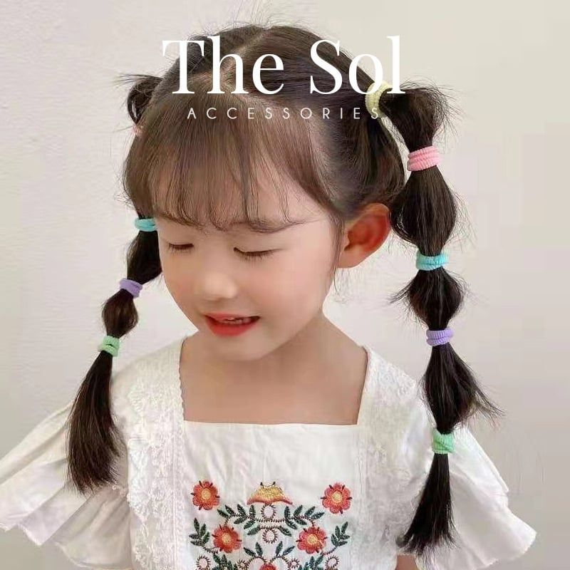 Bịch Cột Tóc 50 Dây Size Nhỏ Dành Cho Bé Gái