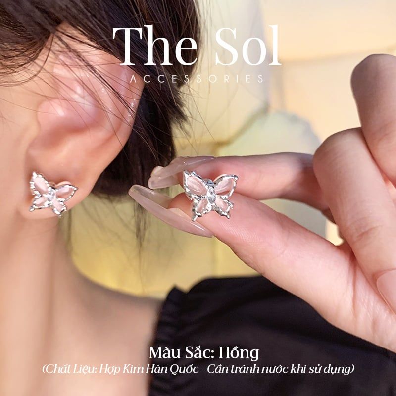 Bông Tai Hàn Quốc Gems Butterfly