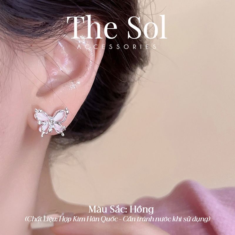 Bông Tai Hàn Quốc Gems Butterfly