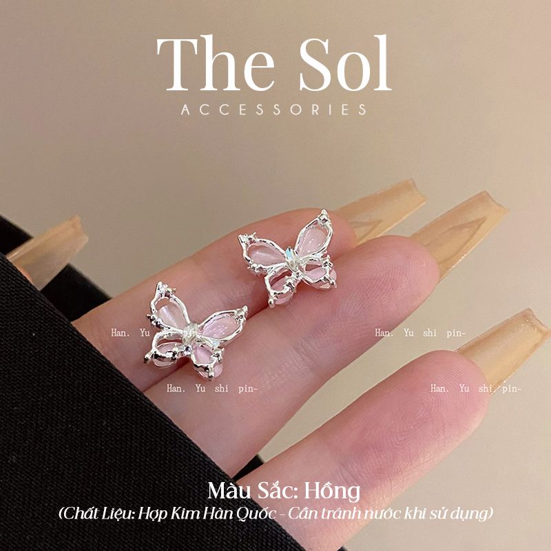 Bông Tai Hàn Quốc Gems Butterfly