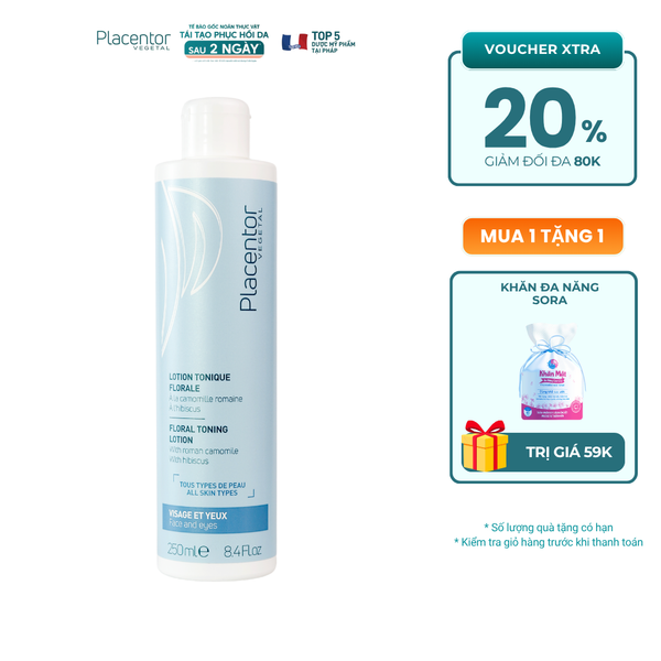 Toner Dưỡng Da Mặt Và Mắt Placentor Floral Toning Lotion Face and Eyes