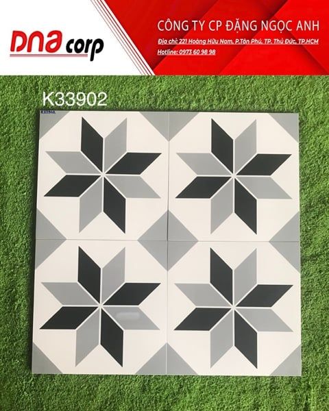 30x30 K33902 Đá Lát phòng tắm, ngoài trời 195k/Thùng 11V
