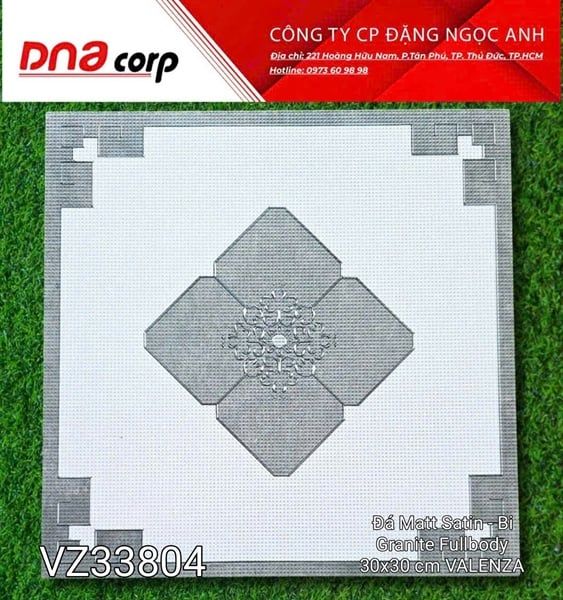 30x30 VZ33804 Đá Matt Satin - Bi Granite Fullbody VALENZA