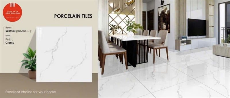 80X80 XK8818N Gạch Bóng Kiếng th/3v/1.92m