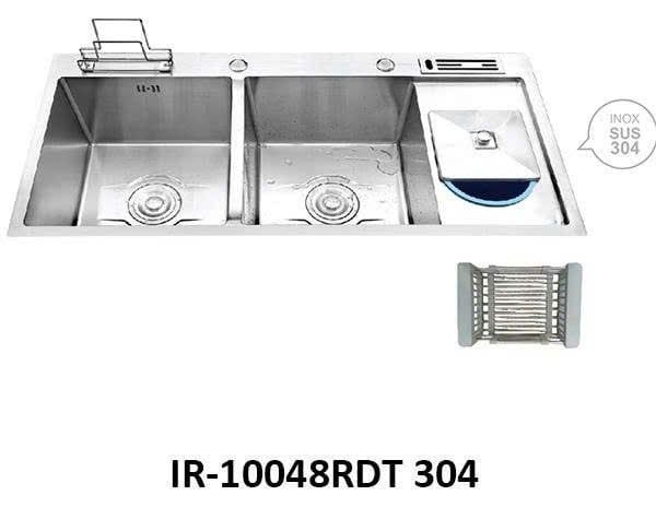 kskchậu chén 10048rdt 2H có hố rác, ghim dao( giá đã giảm)