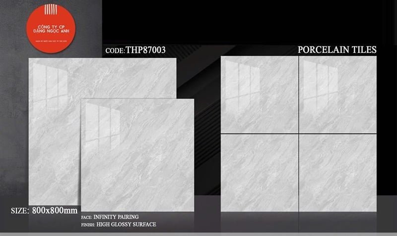 80X80 THP87003 Gạch Đá Bóng Kiếng th/3v/1.92M