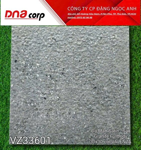 30x30 VZ33601 Đá Matt Satin - Sần Granite Fullbody VALENZA