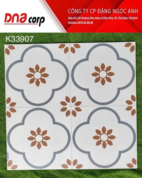 30x30 K33907 Đá Lát phòng tắm, ngoài trời 195k/Thùng 11V