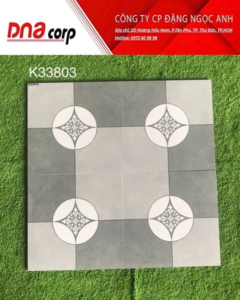 30x30 K33803 Đá Lát phòng tắm, ngoài trời 195k/Thùng 11V