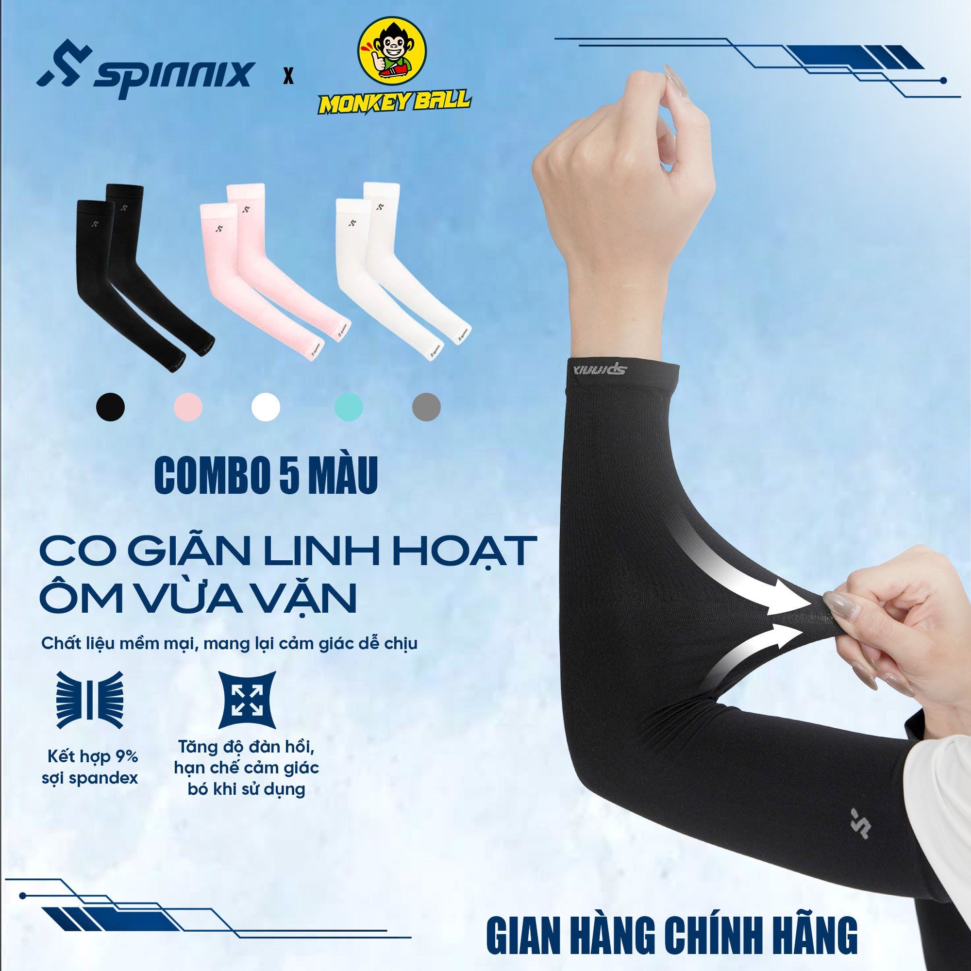 Ống tay Pickleball Spinnix Coolfit Cotton