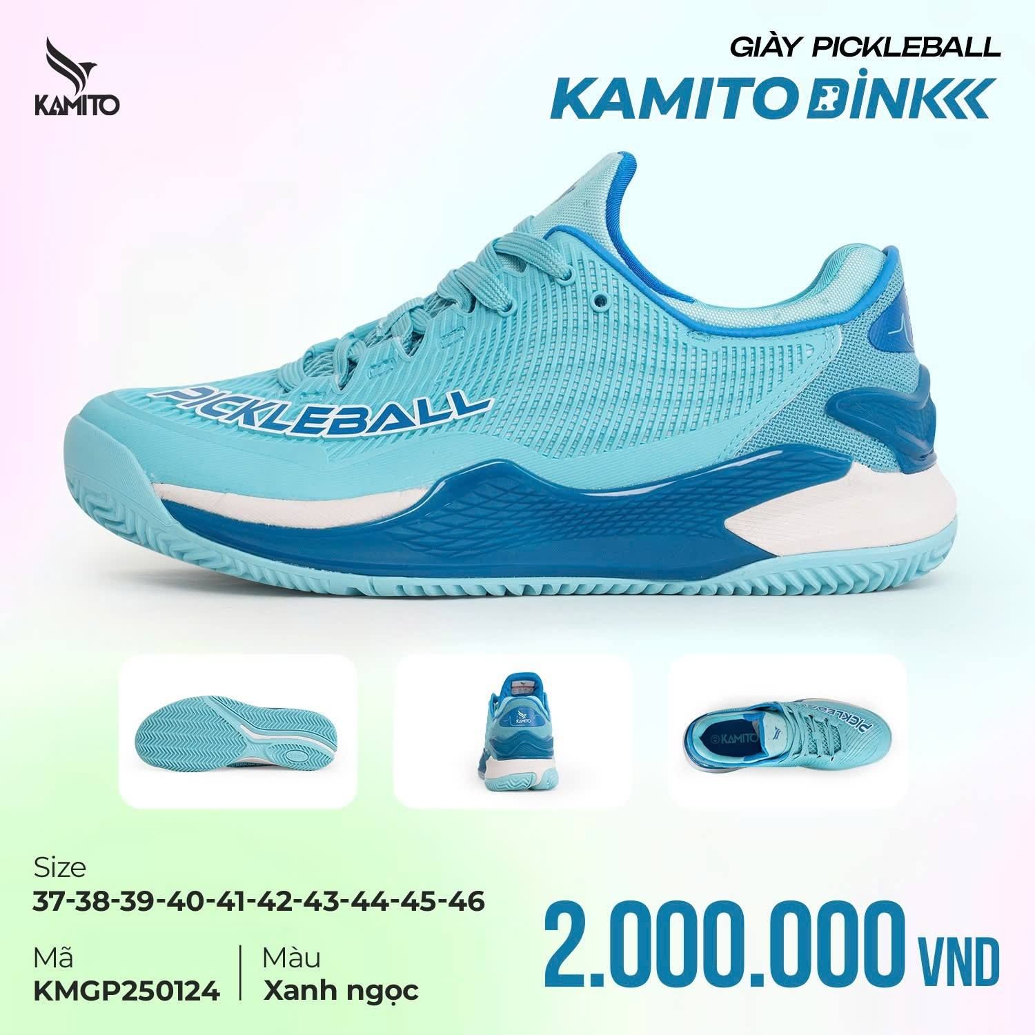 Giày Pickleball Kamito DINK - Xanh Ngọc