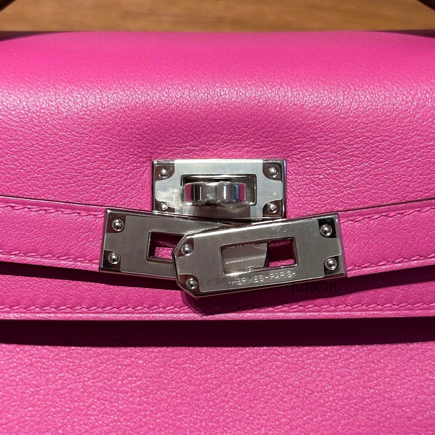 Kelly Pochette KP22 Swift Leather Magnolia PHW
