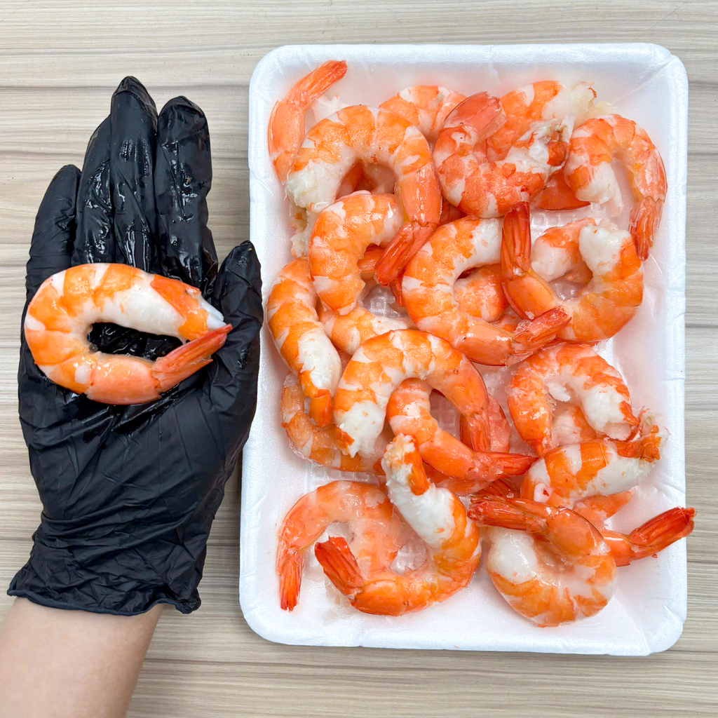 Tôm Thẻ Nõn Oxy Hấp Dai-Ngọt - THÙNG 9KG (NET 8KG - 20 KHAY 450G)