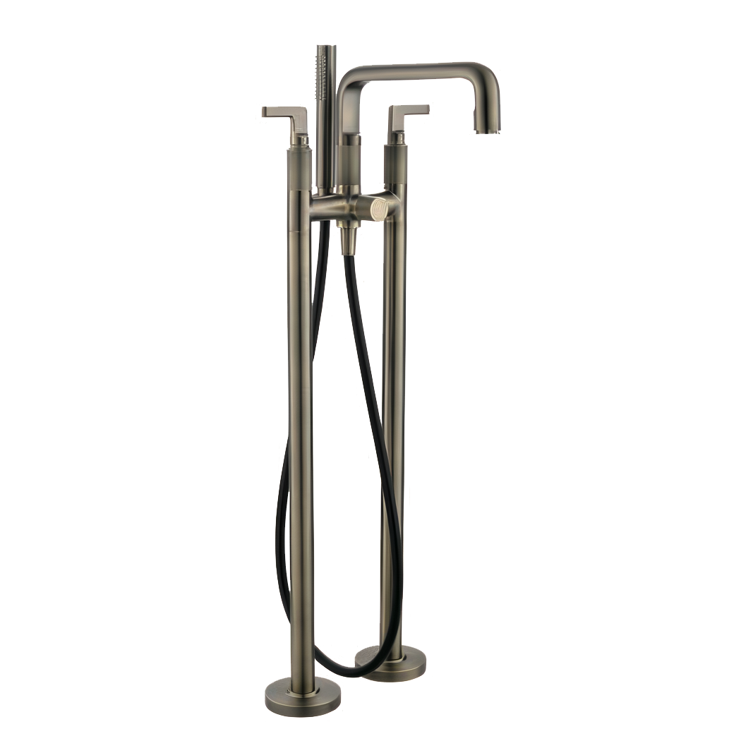 Vòi bồn tắm có sen cầm tay gắn sàn phong cách công nghiệp - 24012