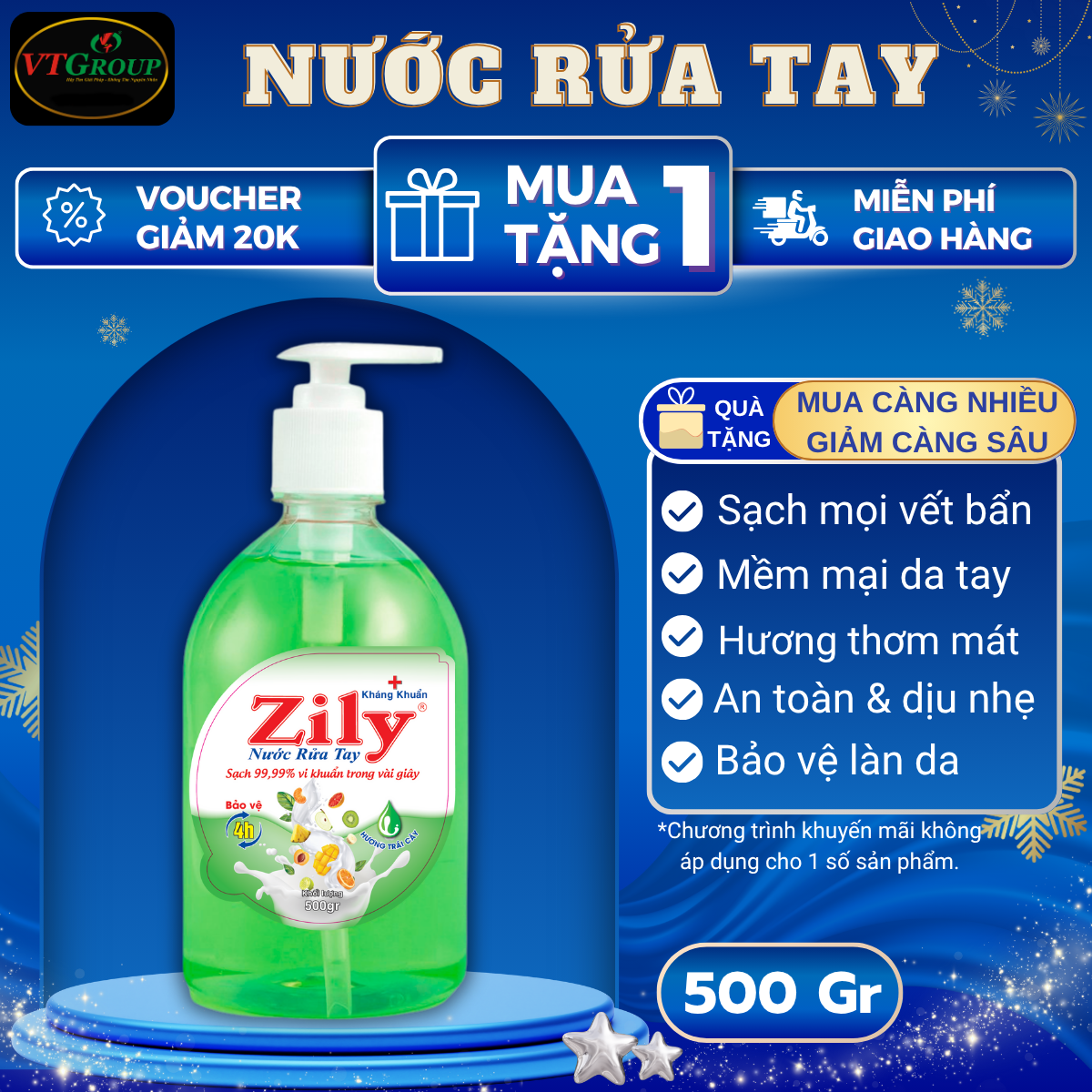 Nước Rửa Tay Zily 500g