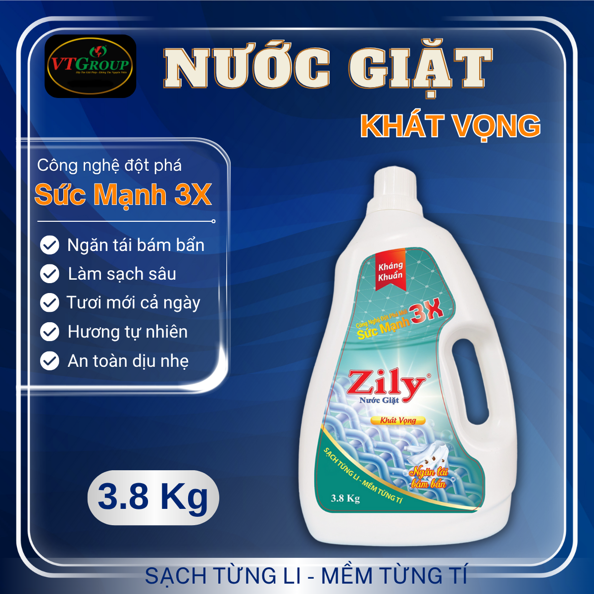 Nước Giặt Zily 3.8 Kg