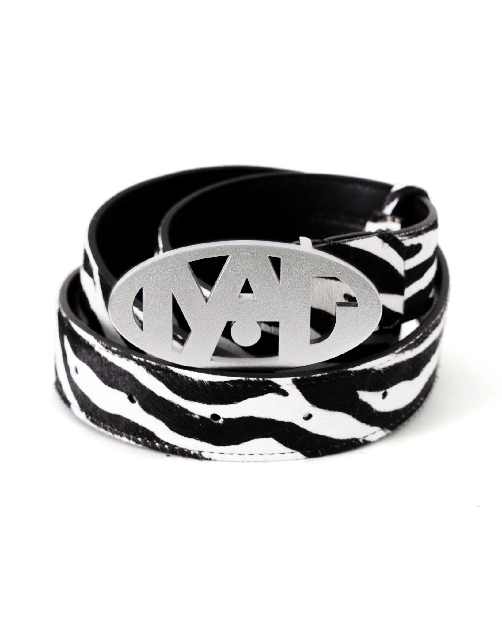 LG LEATHER BELT * zebra
