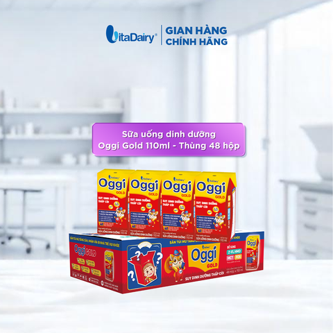 Sữa uống dinh dưỡng Oggi Gold 110ml - Thùng 48 hộp