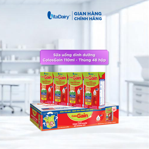 Sữa Uống Dinh Dưỡng Colos Gain Cải Tiến 110ml - Thùng 48 Hộp