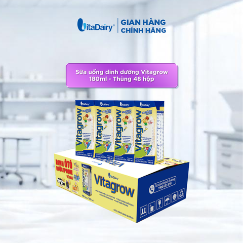 Sữa Uống Dinh Dưỡng Vitagrow 180ml - Thùng 48 hộp
