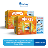 Combo 2 Thùng thức uống dinh dưỡng từ sữa Hương Cam Đào có thạch Moozi 170ml - Thùng 48 hộp