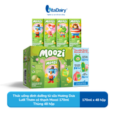 Thức uống dinh dưỡng từ sữa Hương Dưa Lưới Thơm có thạch Moozi 170ml - Thùng 48 hộp