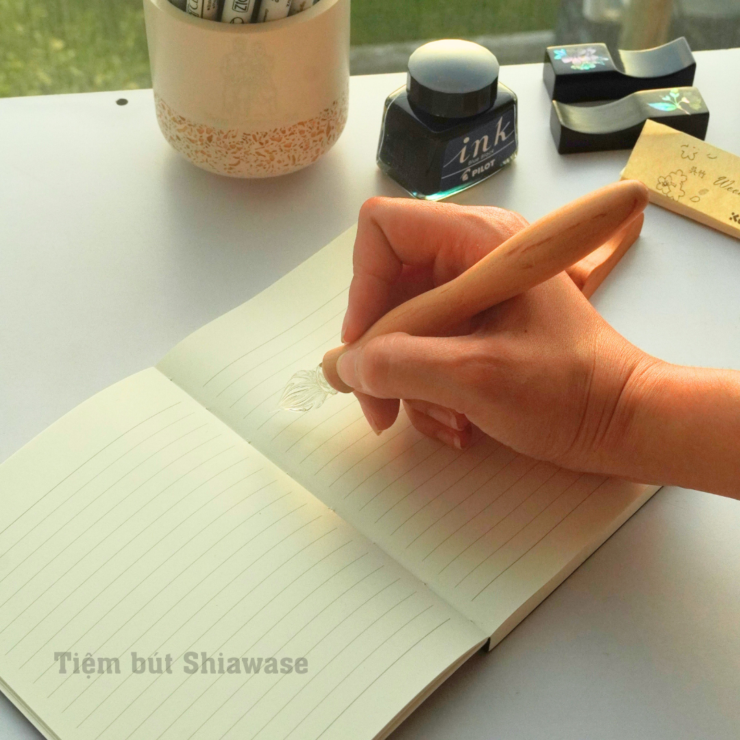 Bút Wancher Kuretake Wood Glass Dip Pen Set - Senbonzakura