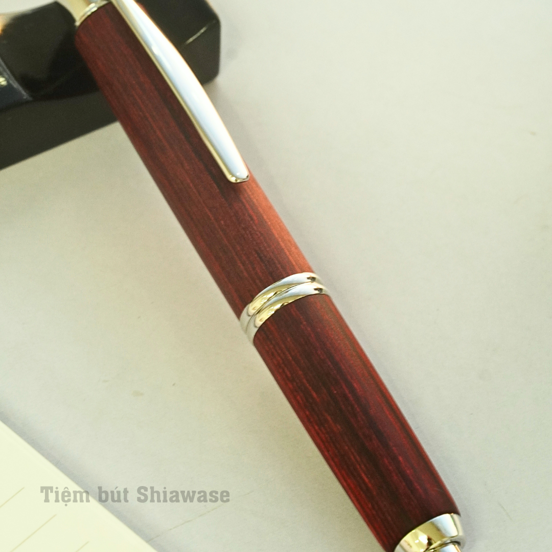 Bút Máy Pilot Capless Vanishing Point Wooden Deep Red
