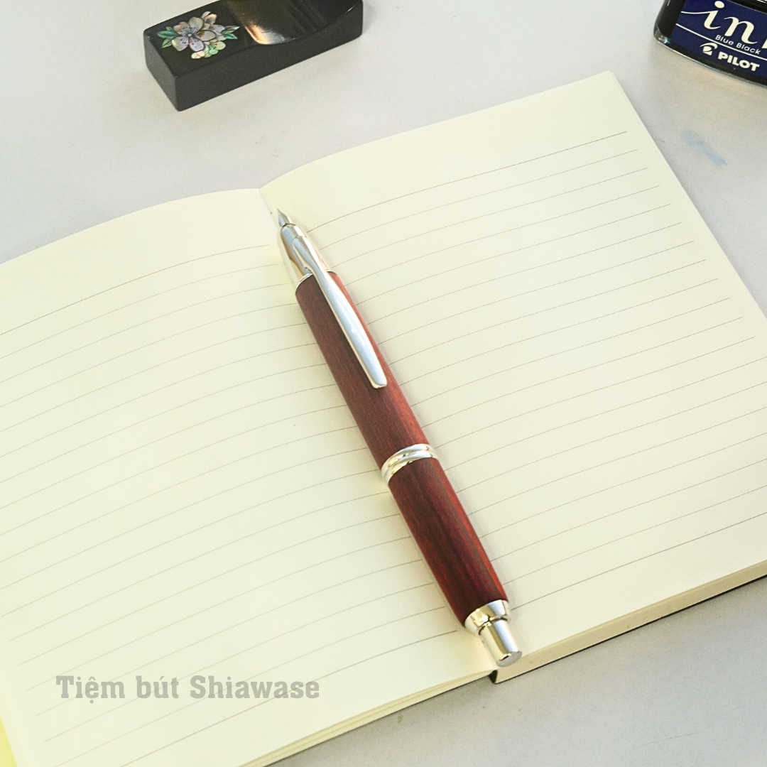 Bút Máy Pilot Capless Vanishing Point Wooden Deep Red