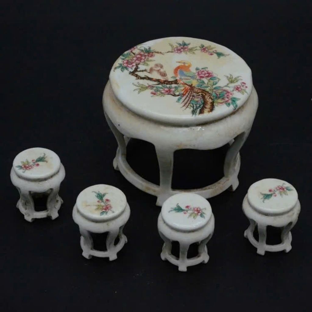 Bộ bàn ghế gốm sứ cổ BKCECN-9274