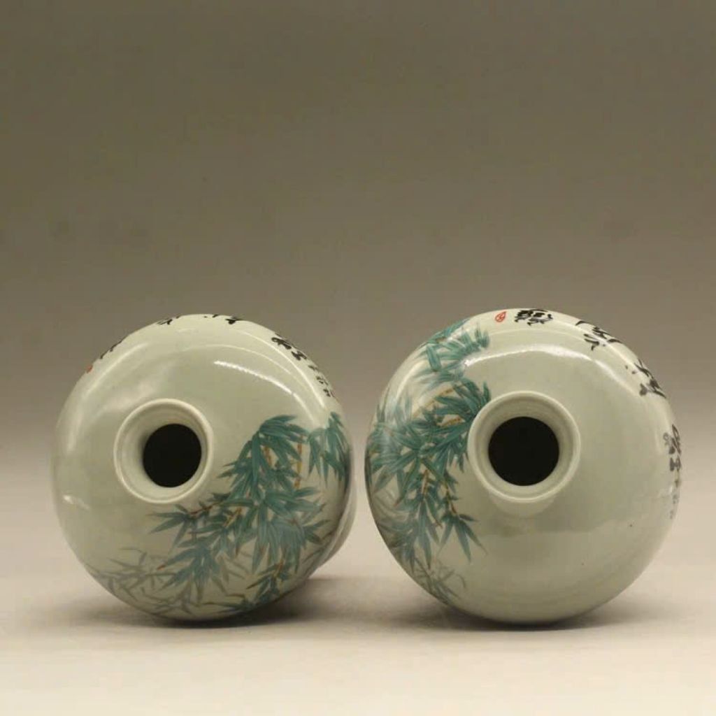 Bình Gốm Đôi Vẽ Hổ Phong Cách Cổ BKCECN-9297