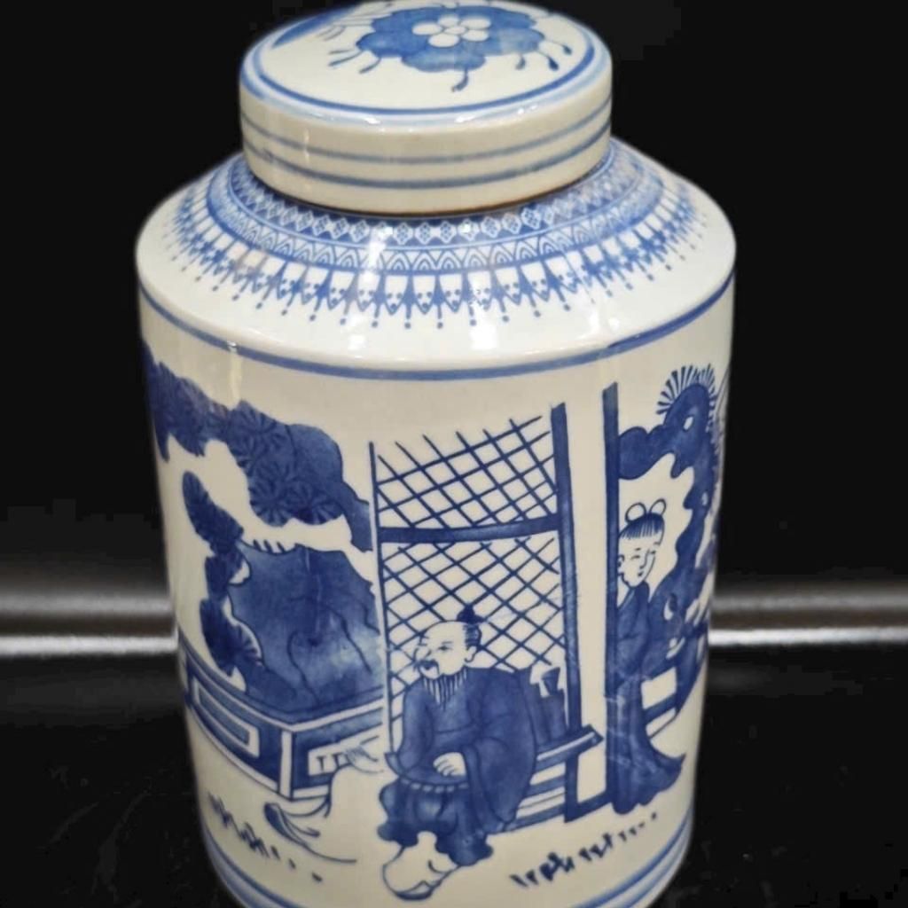 Hũ Gốm Vẽ Tay Sưu Tầm Đựng Trà BKCECN-9306