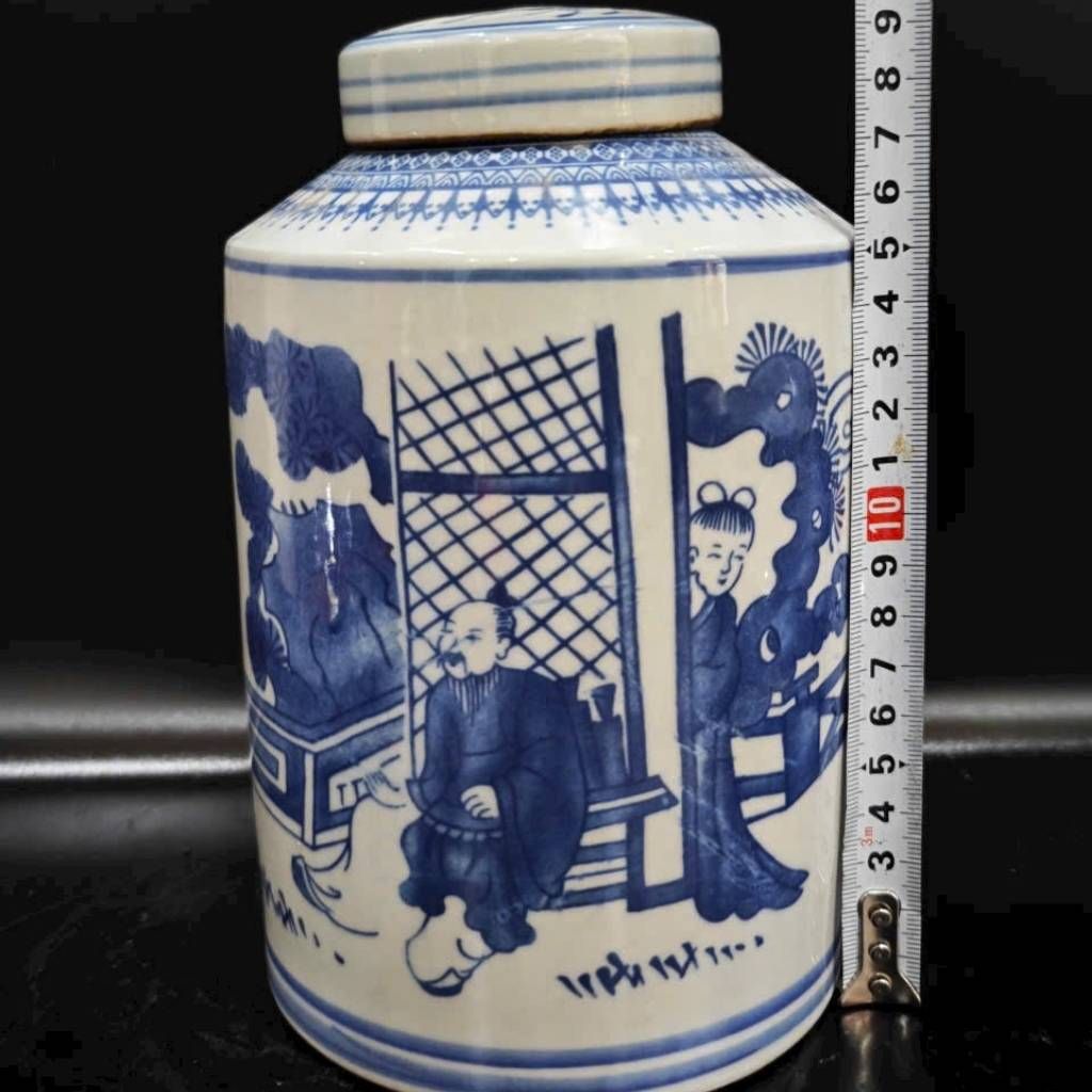 Hũ Gốm Vẽ Tay Sưu Tầm Đựng Trà BKCECN-9306