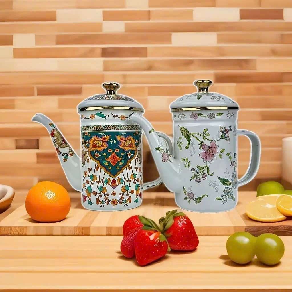 Ấm Trà Hoa Cổ Điển Dáng Vòi Dài BKCECN-9307