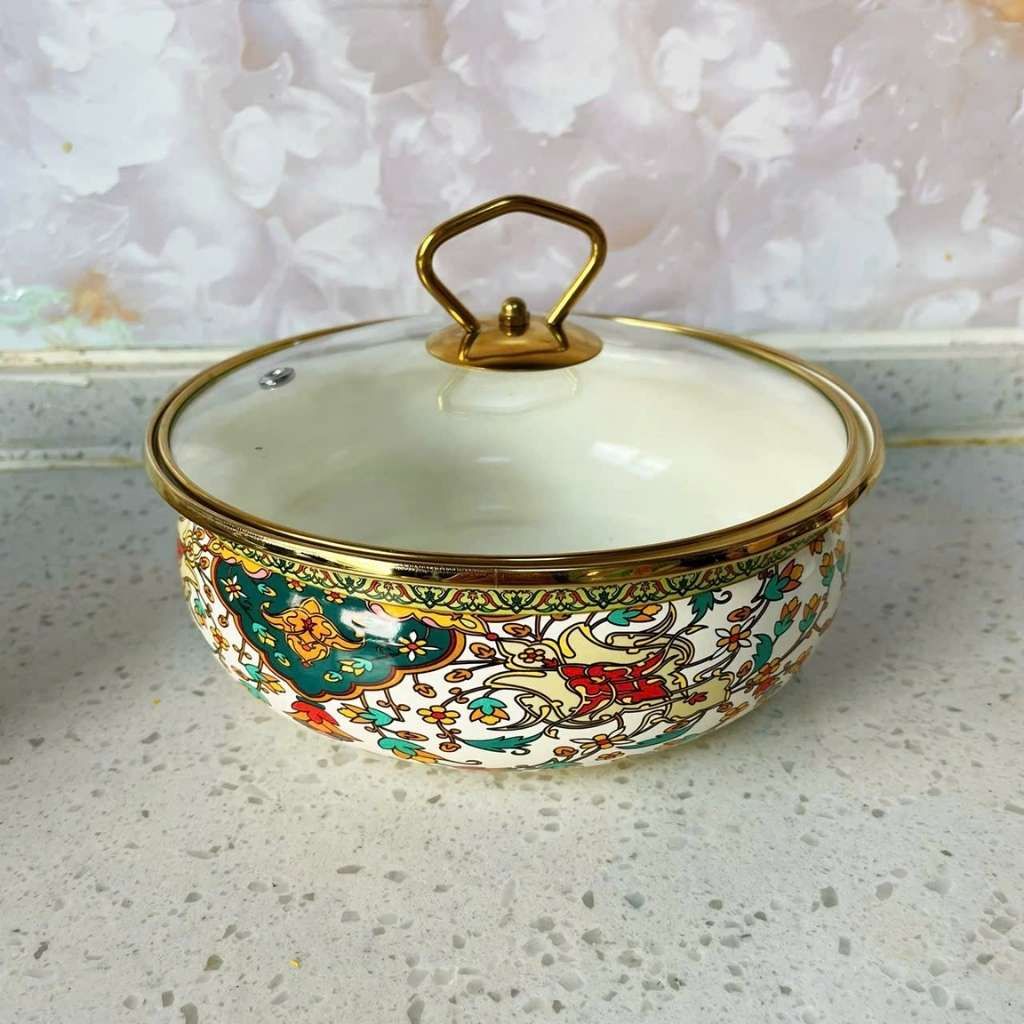 Tô Thủy Tinh Có Nắp Hoa Văn Cung Đình BKCECN-9310